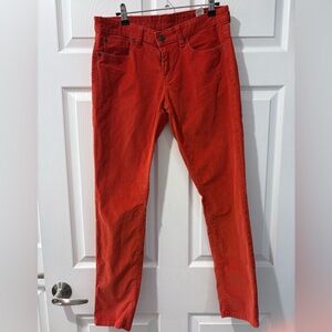 GAP Women's Vibrant  orange corduroy  Skinny Jeans